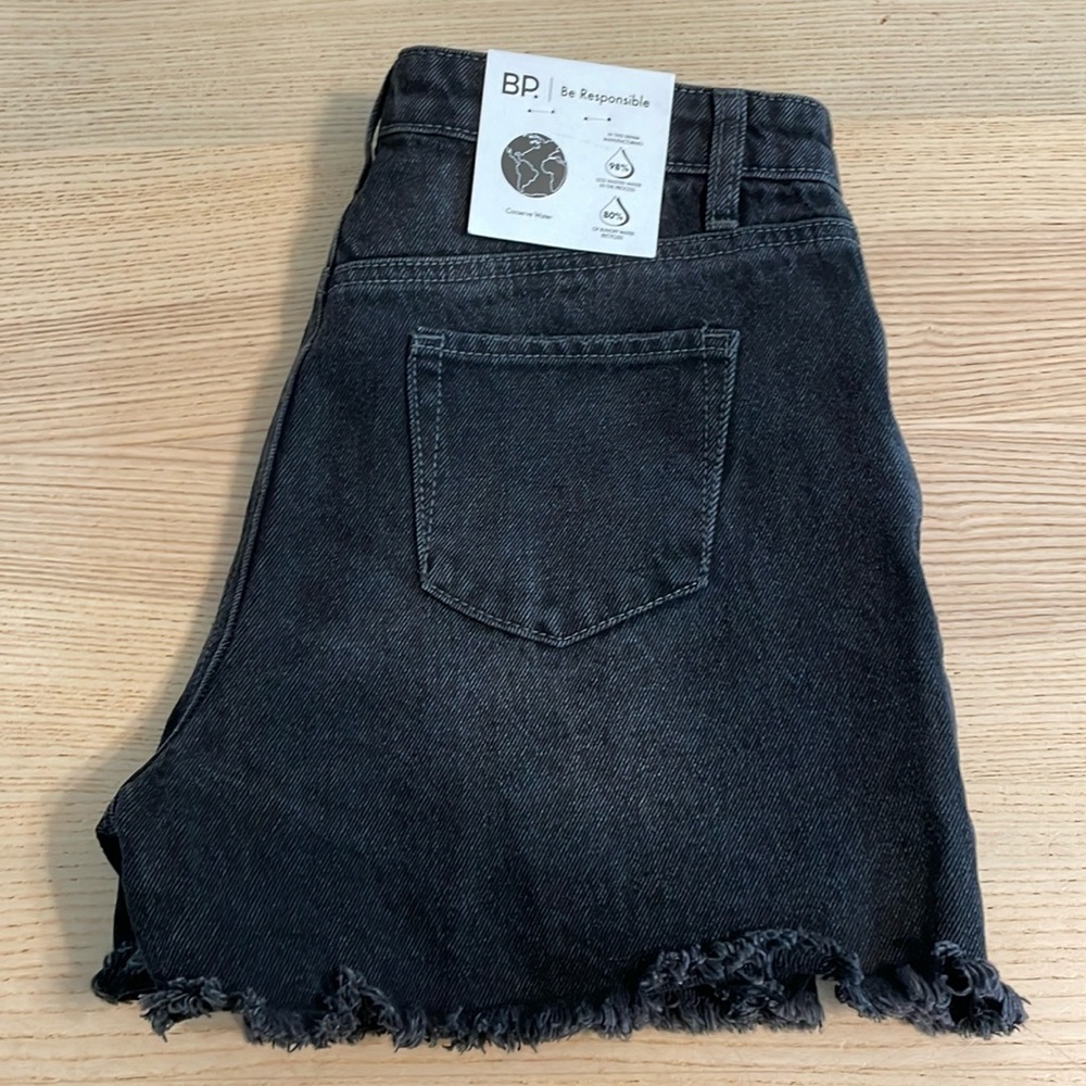 High Rise Black Jean Shorts Women size 26